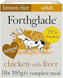 Forthglade Complete Natural Wet Dog Food - Turkey with Brown Rice (18 x 395g) Trays - Adult Dog Food 1 Year+