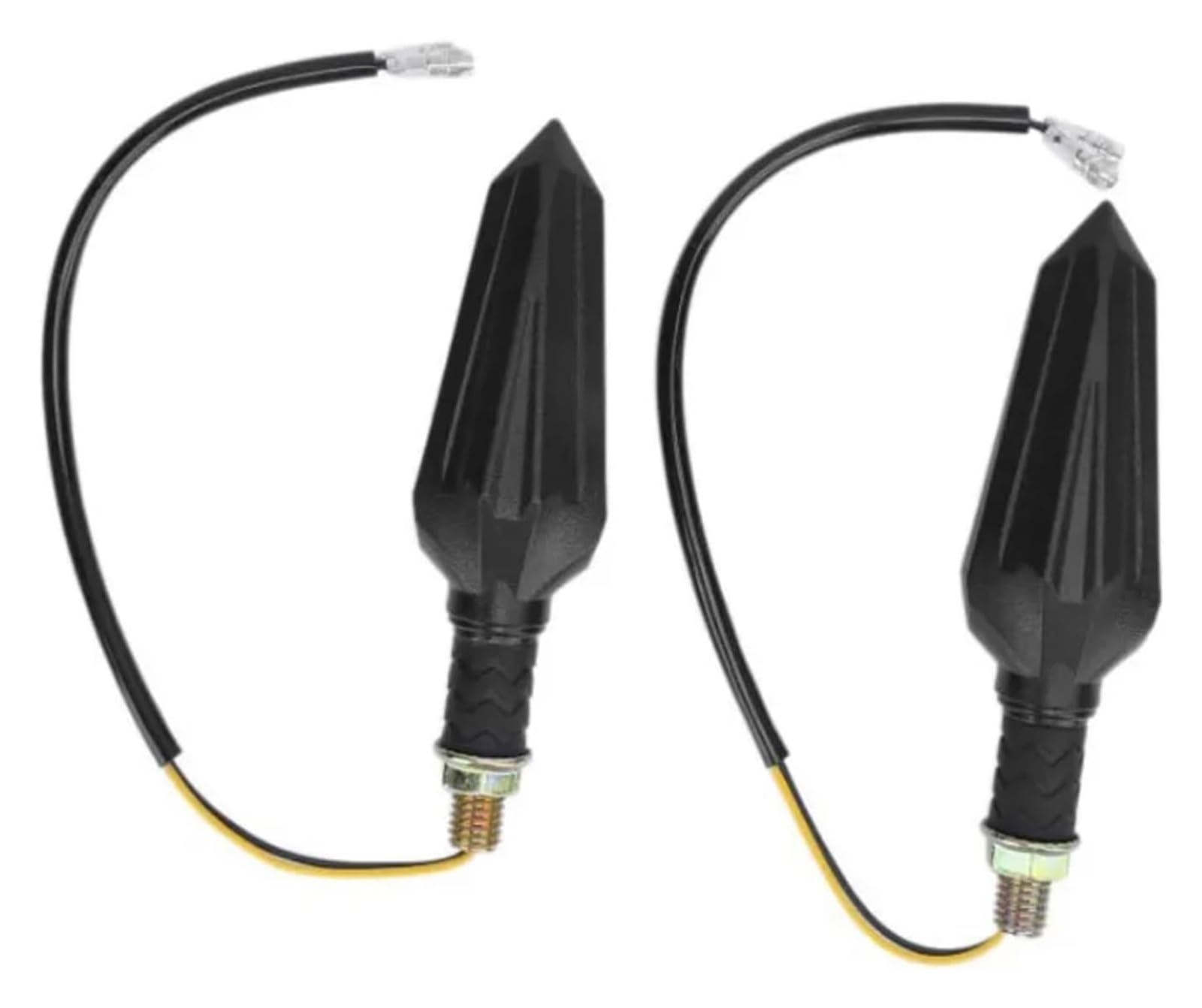 Indicatore di direzione Moto 12V 10mm Moto Indicatore di Direzione Lampada Ambra Lampeggiante Luci(2 PCS)