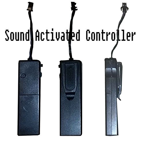 Jytrend 4 Pack 15Ft Neon Glowing Strobing Electroluminescent Wire/El Wire + 4 Battery Pack Controllers (Blue, Green, White, Red) #TOP4