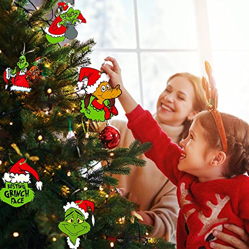 Christmas Tree Decorations - 30Pcs Grinch Christmas Tree Hanging Ornament Holiday Xmas Ornaments Christmas Decorations Indoors Home Decor #TOP2