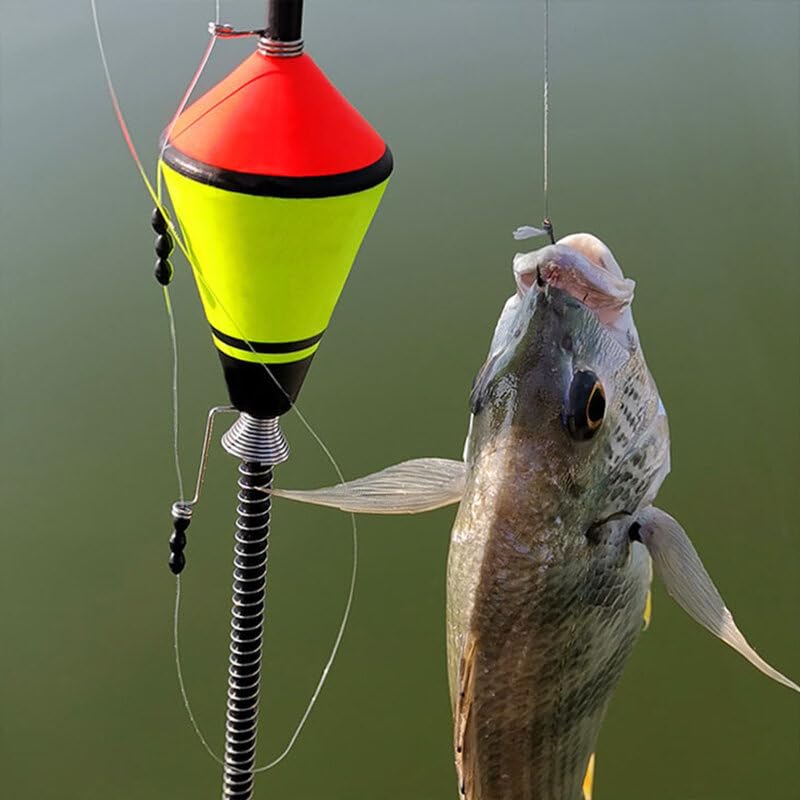 Blingbin Fishing Bobbers, Automatic Fishing Float, Universal Portable Fast Fishing Float with Spring, Stainless Steel Elastic High Resilience Fishing Float Device for Fishing Outdoor Activity