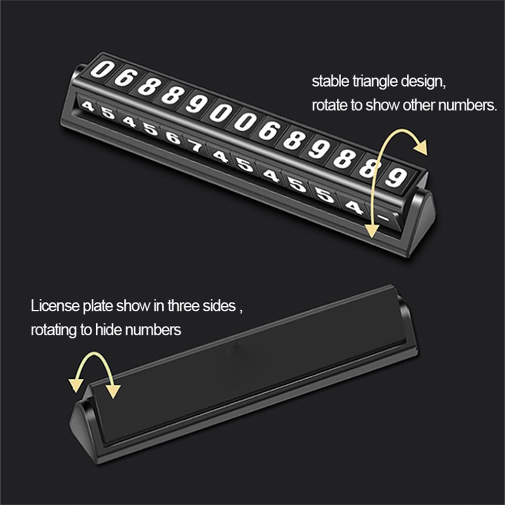 Car Styling Tarjeta De Estacionamiento Temporal Auto Número De Teléfono Placa Etiqueta Park Stop Teléfono(3-Pack)