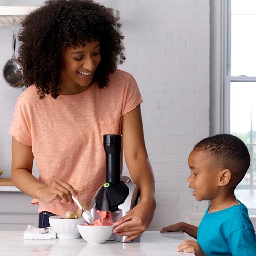 Yonanas Classic Frozen Fruit Soft Serve Maker for Healthy Vegan and Dairy-Free Treats, 200W Silver Machine with 36 Recipes, BPA Free, Easy to Clean, Quick and Simple to Use
