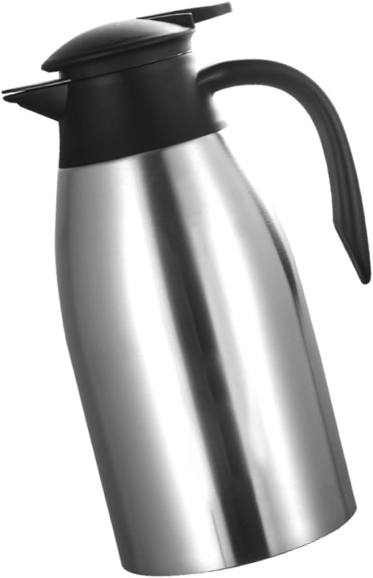 Stainless Steel Insulated Coffee Carafe Handle Thermal Water Bottle for Hot Beverages Vacuum Kettle for Home Use for Coffee and Tea Serving