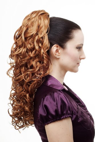 Hairpiece PONYTAIL extension VERY long MASSIVE volume voluminous curly AMAZING curls DARK BLOND ginger kinks N310-27C - Image 2