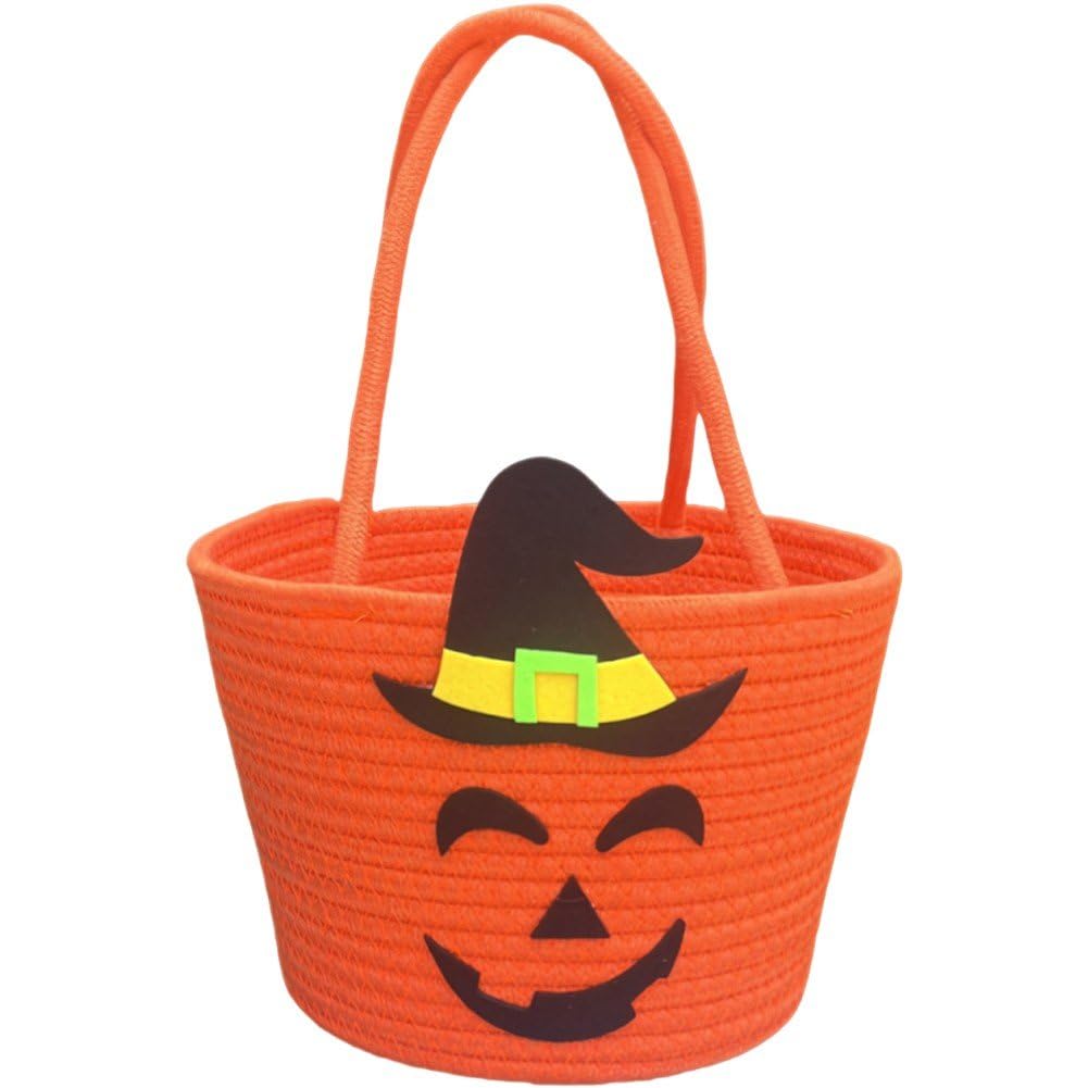 Halloween torba na cukierki cukierek albo dynia torby cukierki słoik prezent przenośny tkany kosz dyni torebka na imprezę festiwal