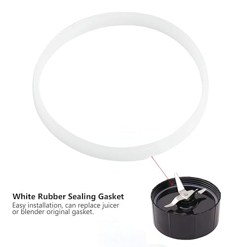 Miniatura 5 de Fdit Junta de repuesto de goma blanca (4 piezas) para licuadora de exprimidores - accesorio