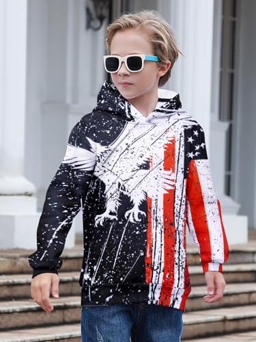 Image of Boys Girls Warm Fleece Hoodies Sweatshirt with Pockets Size 5-16 Years