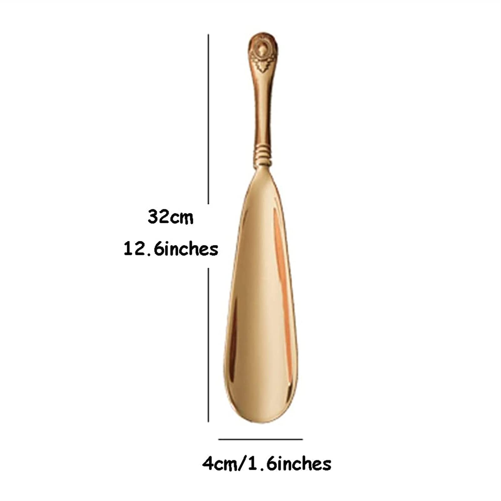 Schuhlöffel, Langer Griff, Metall-Schuhlöffel, Messing-Schuhlöffel für Männer, Frauen, Kinder, ältere Menschen