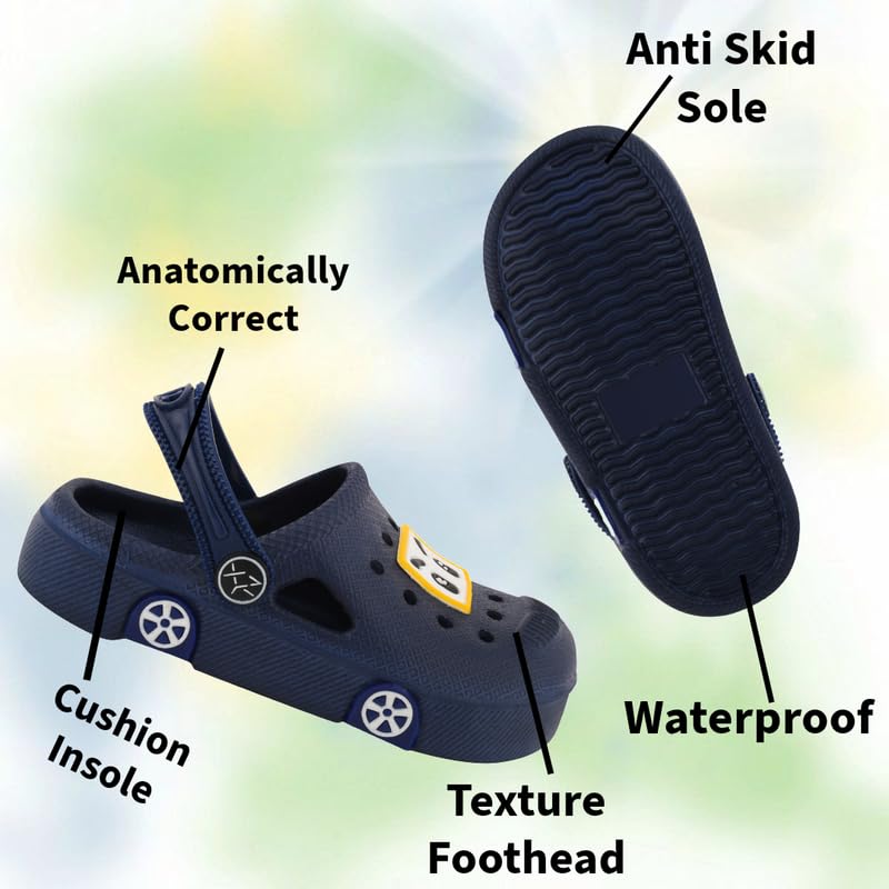 Image of ONFEET Eva Flipflops for Kids, Car Design Kids Flip Flops for Boys and Girls for Dailyuse