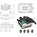 Jienk 2Pcs DB15 Solderless Male RS232 D-SUB Serial Adapters, 16mm thinner 15 Pin Port Terminal Solderfree Breakout Board Connector with Case Accessories