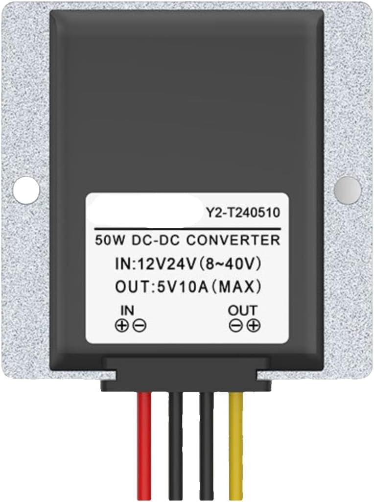 DC dc12V24V Conversion, DC12V to 5V Voltage Step-Down Converter Module Power Supply(24V to 5V 35A Large Aluminum Shell)