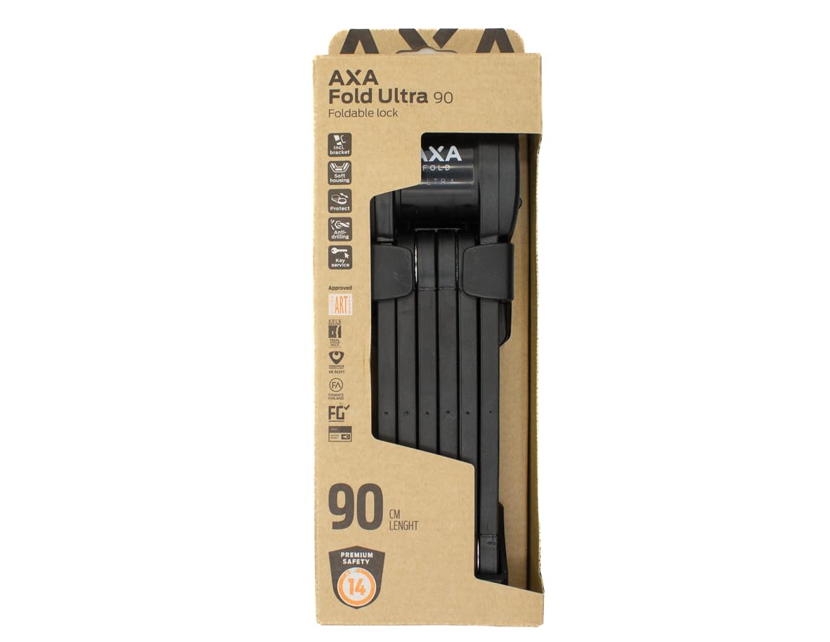 AXA 59831095KB Fold Ultra 90 Lock, Negro, 90 cm