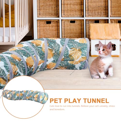 Túnel interactivo para gatos CAXUSD juguete plegable de poliéster resistente S 8