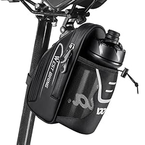 Aomiun 1.5L Bicycle Saddle Bag Large Capacity Cycling Pannier Bag Waterproof Tail Pack Riding Rear Water Bottle Holder Pack for Mountain Road Bike