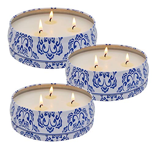Citronella Candles Outdoor, Large 3-Wick 13.5oz Soy Wax Candle for Summer Patio Porch, 3 Packs