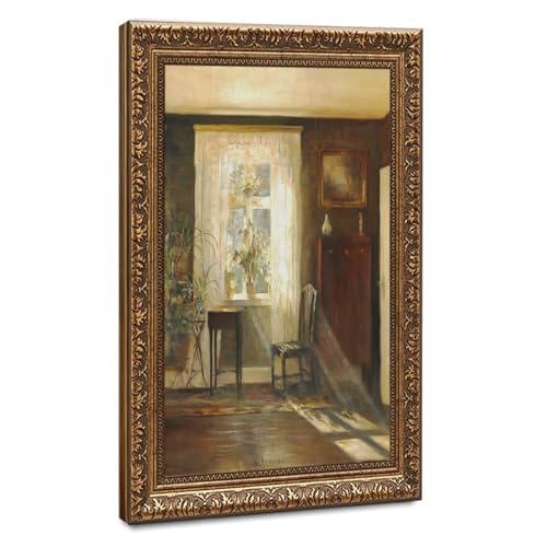 Impression sur toile Carl Holsoe Soleil dans le salon tableau avec cadre 61x91 cm