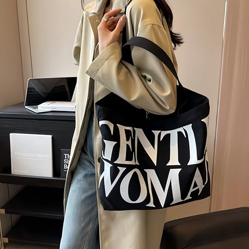 Bolso Tote para mujer de lona con compartimento con cierre miniatura 5