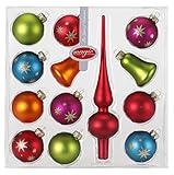 Material: Glas, innen versilbert, außen lackiert