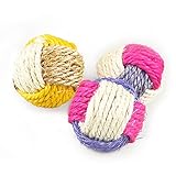 Amplia aplicación: la pelota de sisal es adecuada para todos los gatos y perros. Se puede utilizar para entrenamiento de mascotas, masticar, entretenimiento al aire libre y entrenamiento en interiores. Enseña a gatos y perros a reaccionar y correr rápidamente.