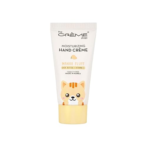 The Crème Shop Crema de manos de manteca de karité enriquecida con vitamina E - Hidratante de rápida absorción y no grasa para piel seca y opaca.
