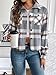 Zeagoo Cropped Jacket Womens Flannel Wool Blend Plaid Button Down Shirt Fashion Winter Shacket Coat Tops