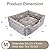FURTIME Durable Dog Bed for Large Medium Small Dogs Soft Washable Pet Bed Breathable Rectangle Sleeping Bed Anti-Slip Bottom (M-(24" x 21" x 8"), Grey)