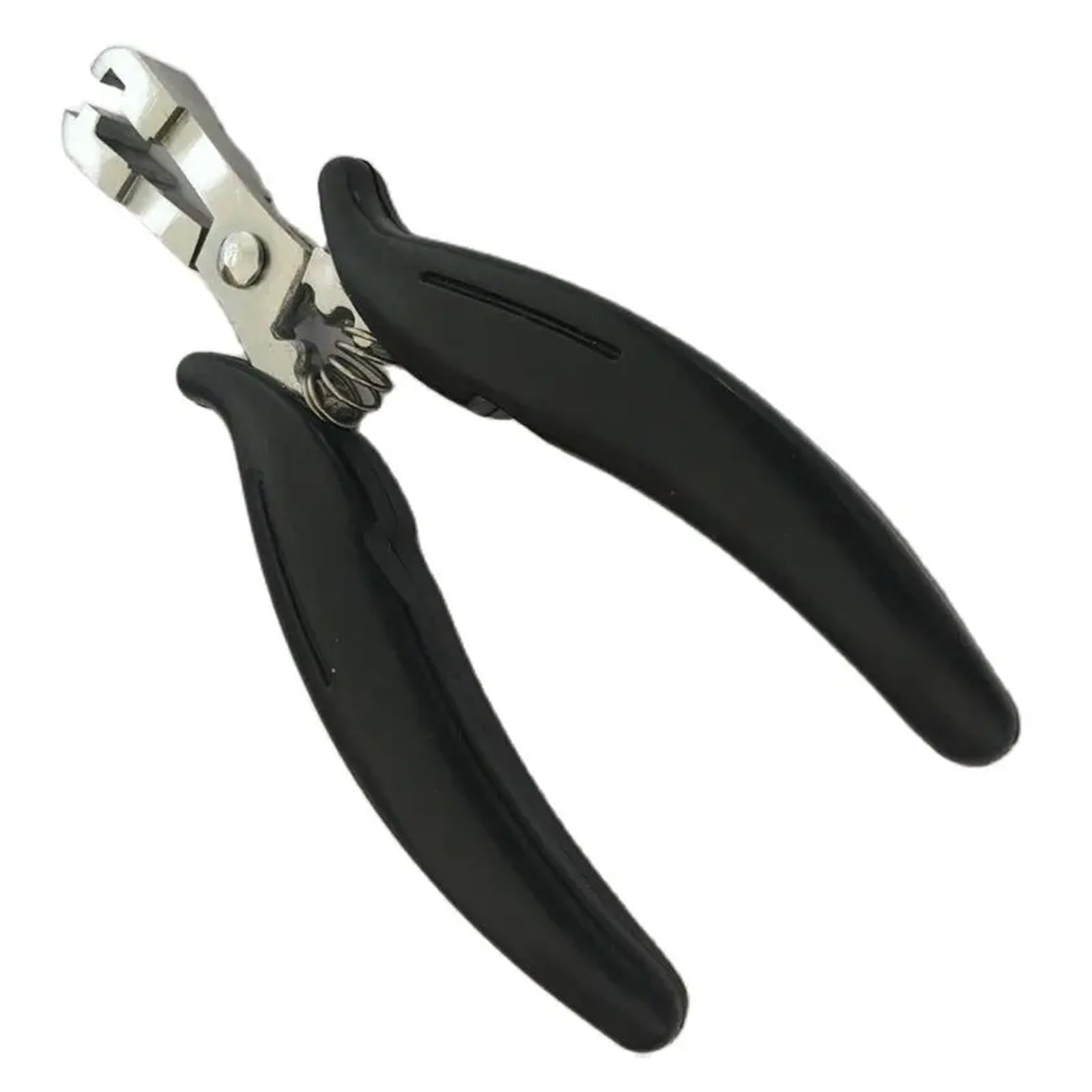 Lizhayg 6Mm Plier Hair Extension Pliers 1Pc Black Handle 6Mm Groove Flat Type Plier Clamp For Making Flat Tip Pre-Bonded Hair Extension