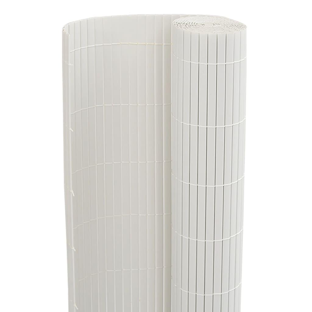 vidaXL Recinzione da Giardino Bifacciale Bianca 1,8x5 m in PVC, Pannello della Recinzione del Giardino, Recinzione in Giardino, Pannello del Giardino