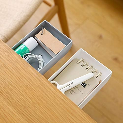 TuTuShop Under Table Drawer, Hidden Self-Adhesive Pencil Tray Drawer,Under Desk Holder Storage Box, Stationery Pencil Storage Drawer Organizer for Office/School/Kitchen (1 Pack Grey)