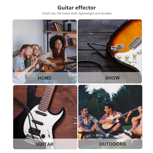 Pédale de guitare double interrupteur Amosfun avec coque métal