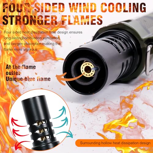 Encendedor de llama turbo recargable camuflado miniatura 4