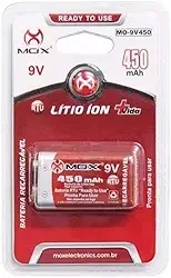 BATERIA 9V RECARREGAVEL MOX MO-9V450-RTU