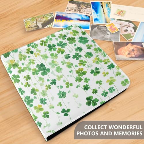 Álbum de fotos ALAZA con cubierta de poliuretano, diseño de tres anillos y páginas autoadhesivas para bodas, viajes y recuerdos familiares miniatura 4