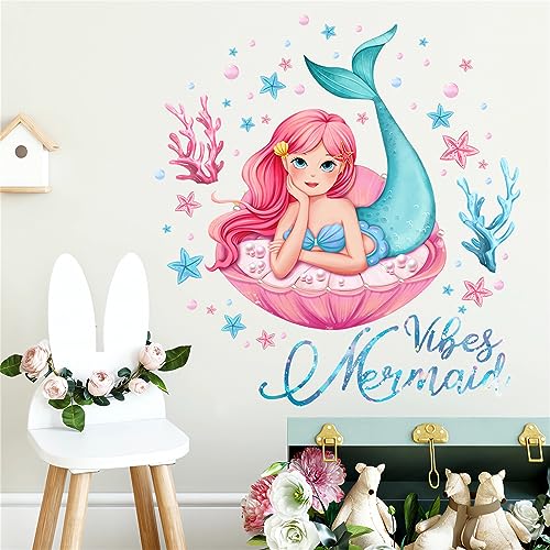 Vinilo Decorativo Sacinora Infantil Sirena Rosa miniatura 2