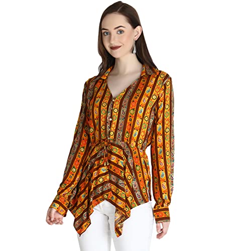 Image of GRECIILOOKS Women's Regular Fit Tops | Tops for Women | Tops for Jeans for Women | Rayon Tops for Women | One Piece Tops for Women | Western Tops for Women Stylish