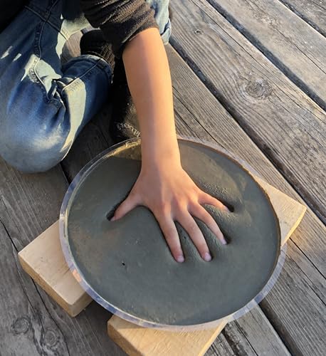 large diy handprint stepping stone kit mother39s day gift footprint stepping stone 10 inch  stamp set