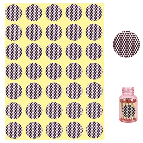 35 PCS Match Striker Stickers Match Striker Paper with Adhesive Ideal for Fireplace Matches (Rotundity)