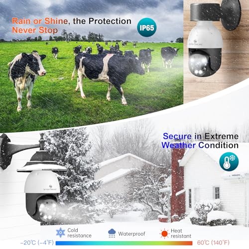 Image of SYMYNELEC Light Bulb Security Camera Outdoor Waterproof 2.5K, 2.4GHz Wireless WiFi Light Socket Cam with AI Human Motion Detection Tracking 4MP Color Night Vision Siren Alarm Works with Alexa Google