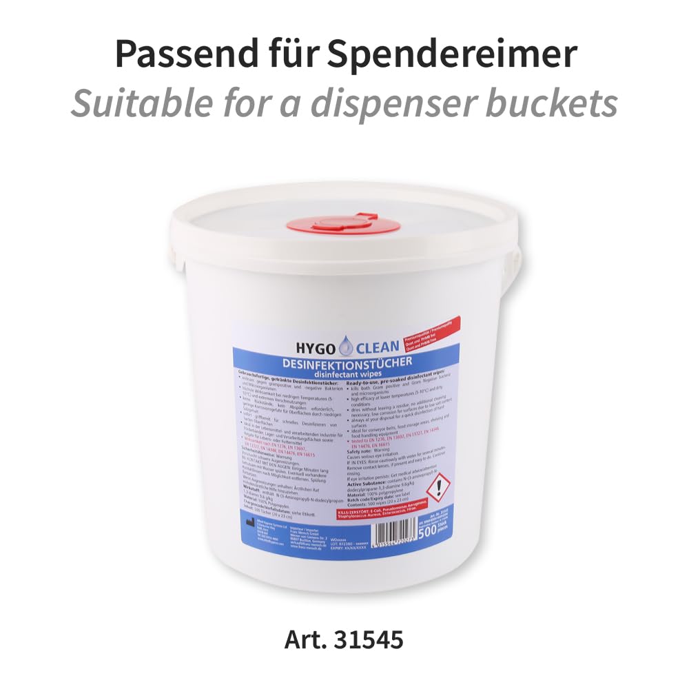 3x500 Stk Desinfektionstücher, FRANZ MENSCH, Spenderdose, blau, alkoholfrei | Nachfüllpack, PP, 20 x 23,5cm, Schnell-Desinfektionstücher, Reinigungstücher, surface wipes, Hygiene, Flächenreinigung