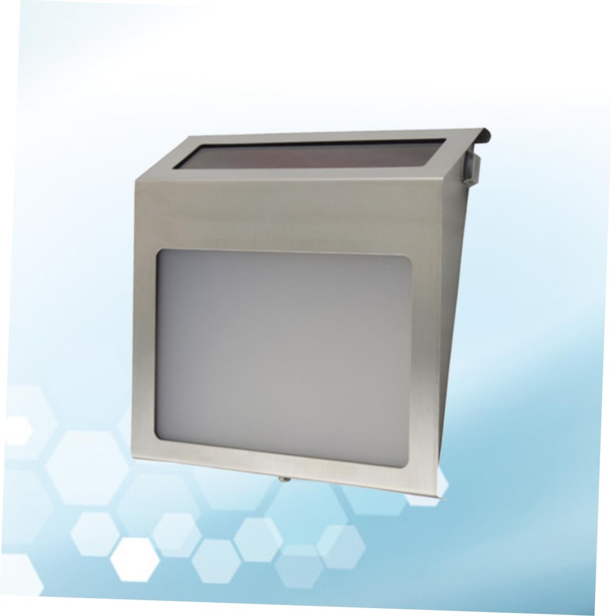 Solar Lighted Address Sign 3 LED Number Wall Lamp Stainless Steel Solar Powered Illumination for House and Street Modern Outdoor Address Light