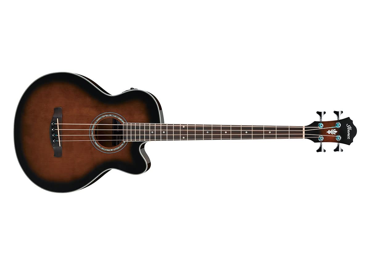 Ibanez AEB10E Acoustic-Electric Bass, Dark Violin Sunburst