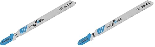 Miniatura 1 de BOSCH T118G 5 piezas 3-58 pulgadas 36 TPI Basic para hojas de sierra caladora de metal con vástago en T (paquete de 2)