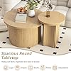 Amazon.com: Mxtxmy Set of 2 Nesting Coffee Tables Farmhouse,Round ...