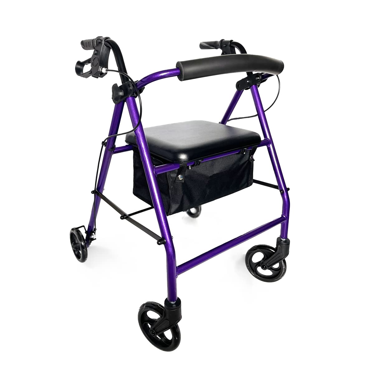 Buy MAYCARE Medical Rollator Walker with Seat,Folding Rolling Walker for Seniors,with 6inch