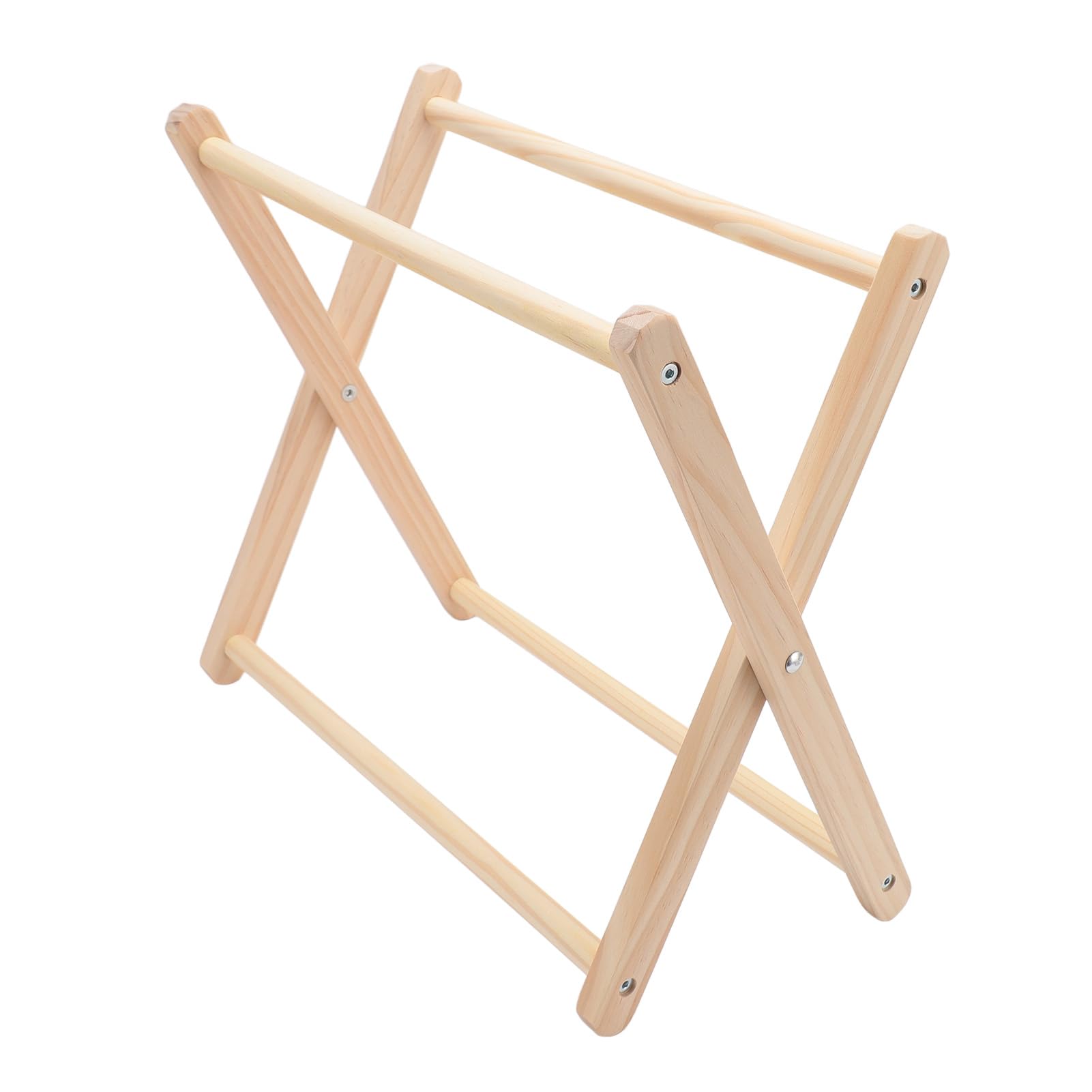 Porte-revues Pliable en macramé, Design élégant, Installation Facile pour Salon et Chambre à Coucher, Bois de Hêtre, 37x35cm