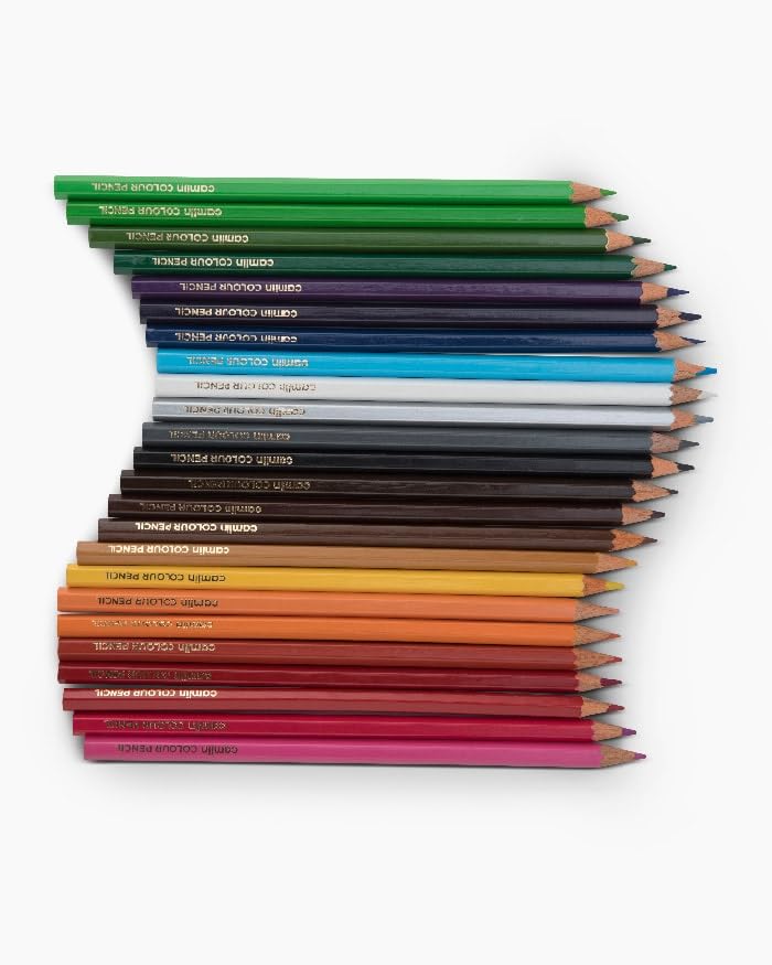 Image of Camel 24 Shades Colour Pencils - Vibrant Multicolor Shades | Soft, Smooth & Break-Resistant Leads | Ideal for Drawing, Sketching, Coloring & School Art Projects