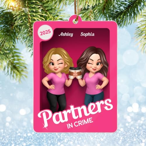 Bestie Forever Personalized Acrylic Ornament - Custom 3D Effect Best Friend Figure, Heartfelt Keepsake for Friendship Celebration - Image 3