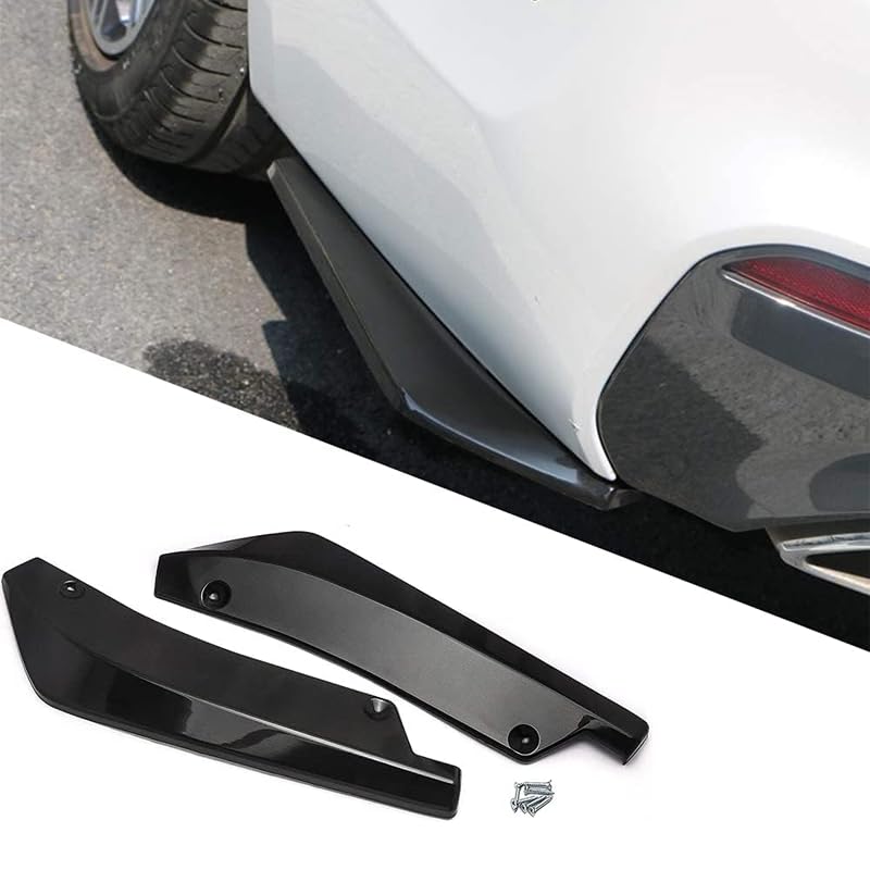 2 Pezzi Auto Posteriore Labbro Angolo Splitter per MG MG3 Full Hybrid 2024, Diffusore Per Spoiler Per Paraurti Posteriore,A/Black