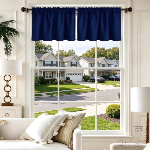 Ladity Windows Blackout Valances for Kitchen Bathroom Living Room Bedroom